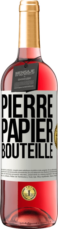 29,95 € Envoi gratuit | Vin rosé Édition ROSÉ Pierre-papier-bouteille Étiquette Blanche. Étiquette personnalisable Vin jeune Récolte 2023 Tempranillo
