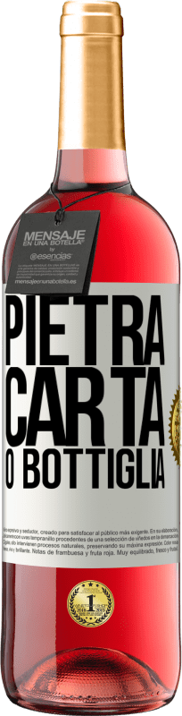 29,95 € Spedizione Gratuita | Vino rosato Edizione ROSÉ Pietra, carta o bottiglia Etichetta Bianca. Etichetta personalizzabile Vino giovane Raccogliere 2024 Tempranillo