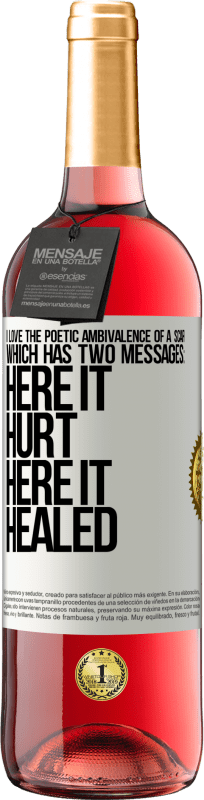29,95 € 送料無料 | ロゼワイン ROSÉエディション 私は傷の詩的な曖昧さを崇拝します。それには2つのメッセージがあります ホワイトラベル. カスタマイズ可能なラベル 若いワイン 収穫 2025 Tempranillo