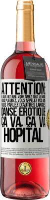 29,95 € Envoi gratuit | Vin rosé Édition ROSÉ Attention: il vous fait rire, vous aimez tout le monde, vous pleurez, vous appelez vos amis, vous parlez d'autres langues, danse Étiquette Blanche. Étiquette personnalisable Vin jeune Récolte 2024 Tempranillo