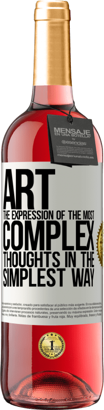 29,95 € Free Shipping | Rosé Wine ROSÉ Edition ART. The expression of the most complex thoughts in the simplest way White Label. Customizable label Young wine Harvest 2024 Tempranillo