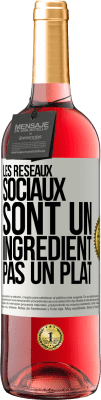 29,95 € Envoi gratuit | Vin rosé Édition ROSÉ Les réseaux sociaux sont un ingrédient pas un plat Étiquette Blanche. Étiquette personnalisable Vin jeune Récolte 2024 Tempranillo