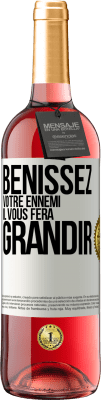 29,95 € Envoi gratuit | Vin rosé Édition ROSÉ Bénissez votre ennemi. Il vous fera grandir Étiquette Blanche. Étiquette personnalisable Vin jeune Récolte 2025 Tempranillo