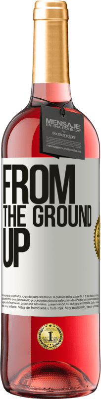 29,95 € Envío gratis | Vino Rosado Edición ROSÉ From The Ground Up Etiqueta Blanca. Etiqueta personalizable Vino joven Cosecha 2024 Tempranillo