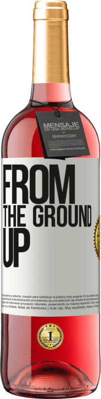29,95 € Kostenloser Versand | Roséwein ROSÉ Ausgabe From The Ground Up Weißes Etikett. Anpassbares Etikett Junger Wein Ernte 2023 Tempranillo