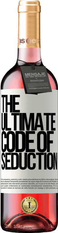 29,95 € Envoi gratuit | Vin rosé Édition ROSÉ The ultimate code of seduction Étiquette Blanche. Étiquette personnalisable Vin jeune Récolte 2025 Tempranillo