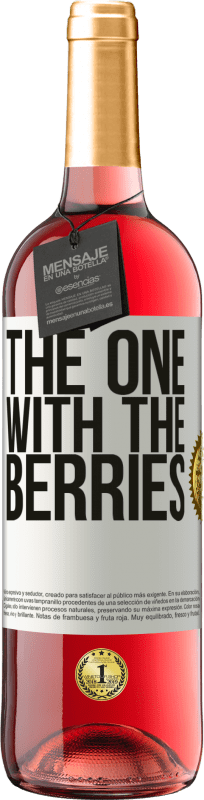 29,95 € Kostenloser Versand | Roséwein ROSÉ Ausgabe The one with the berries Weißes Etikett. Anpassbares Etikett Junger Wein Ernte 2023 Tempranillo