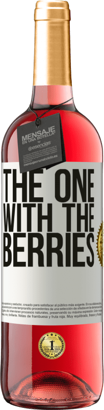 29,95 € Kostenloser Versand | Roséwein ROSÉ Ausgabe The one with the berries Weißes Etikett. Anpassbares Etikett Junger Wein Ernte 2024 Tempranillo