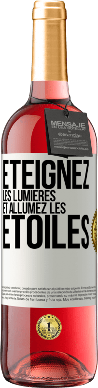 29,95 € Envoi gratuit | Vin rosé Édition ROSÉ Éteignez les lumières et allumez les étoiles Étiquette Blanche. Étiquette personnalisable Vin jeune Récolte 2024 Tempranillo