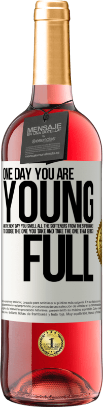29,95 € Free Shipping | Rosé Wine ROSÉ Edition One day you are young and the next day, you smell all the softeners from the supermarket to choose the one you take and take White Label. Customizable label Young wine Harvest 2023 Tempranillo