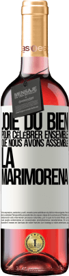 29,95 € Envoi gratuit | Vin rosé Édition ROSÉ Joie du bien, pour célébrer ensemble que nous avons assemblé la marimorena Étiquette Blanche. Étiquette personnalisable Vin jeune Récolte 2024 Tempranillo