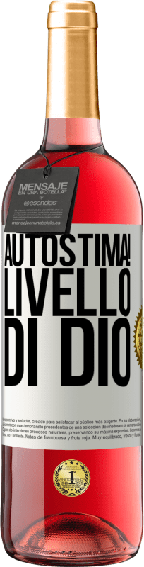 29,95 € Spedizione Gratuita | Vino rosato Edizione ROSÉ Autostima! Livello di Dio Etichetta Bianca. Etichetta personalizzabile Vino giovane Raccogliere 2024 Tempranillo