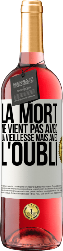 29,95 € Envoi gratuit | Vin rosé Édition ROSÉ La mort ne vient pas avec la vieillesse, mais avec l'oubli Étiquette Blanche. Étiquette personnalisable Vin jeune Récolte 2024 Tempranillo