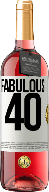 29,95 € Free Shipping | Rosé Wine ROSÉ Edition Fabulous 40 White Label. Customizable label Young wine Harvest 2023 Tempranillo