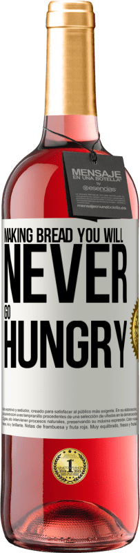 29,95 € Free Shipping | Rosé Wine ROSÉ Edition Making bread you will never go hungry White Label. Customizable label Young wine Harvest 2024 Tempranillo