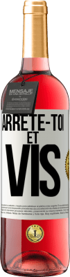 29,95 € Envoi gratuit | Vin rosé Édition ROSÉ Arrête-toi et vis Étiquette Blanche. Étiquette personnalisable Vin jeune Récolte 2023 Tempranillo