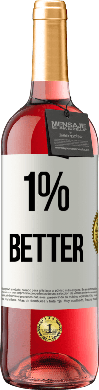 29,95 € Kostenloser Versand | Roséwein ROSÉ Ausgabe 1% Better Weißes Etikett. Anpassbares Etikett Junger Wein Ernte 2023 Tempranillo