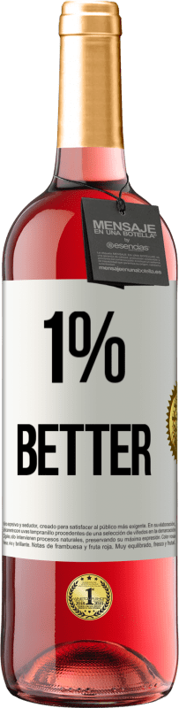 29,95 € Kostenloser Versand | Roséwein ROSÉ Ausgabe 1% Better Weißes Etikett. Anpassbares Etikett Junger Wein Ernte 2024 Tempranillo
