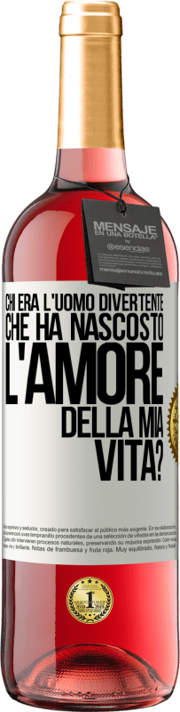 29,95 € Spedizione Gratuita | Vino rosato Edizione ROSÉ Chi era l'uomo divertente che ha nascosto l'amore della mia vita? Etichetta Bianca. Etichetta personalizzabile Vino giovane Raccogliere 2023 Tempranillo