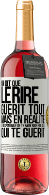 29,95 € Envoi gratuit | Vin rosé Édition ROSÉ On dit que le rire guérit tout, mais en réalité, le responsable de te faire rire est celui qui te guérit Étiquette Blanche. Étiquette personnalisable Vin jeune Récolte 2024 Tempranillo