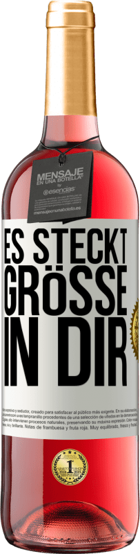 29,95 € Kostenloser Versand | Roséwein ROSÉ Ausgabe Es steckt Größe in dir Weißes Etikett. Anpassbares Etikett Junger Wein Ernte 2023 Tempranillo