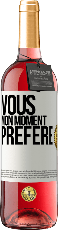 29,95 € Envoi gratuit | Vin rosé Édition ROSÉ Vous. Mon moment préféré Étiquette Blanche. Étiquette personnalisable Vin jeune Récolte 2024 Tempranillo