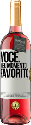 29,95 € Envio grátis | Vinho rosé Edição ROSÉ Você. Meu momento favorito Etiqueta Branca. Etiqueta personalizável Vinho jovem Colheita 2023 Tempranillo