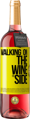 29,95 € 送料無料 | ロゼワイン ROSÉエディション Walking on the Wine Side® 黄色のラベル. カスタマイズ可能なラベル 若いワイン 収穫 2024 Tempranillo