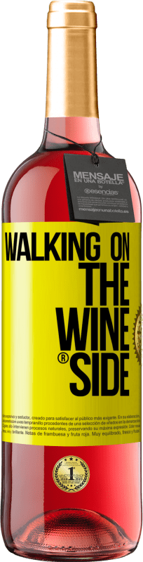 29,95 € 送料無料 | ロゼワイン ROSÉエディション Walking on the Wine Side® 黄色のラベル. カスタマイズ可能なラベル 若いワイン 収穫 2023 Tempranillo