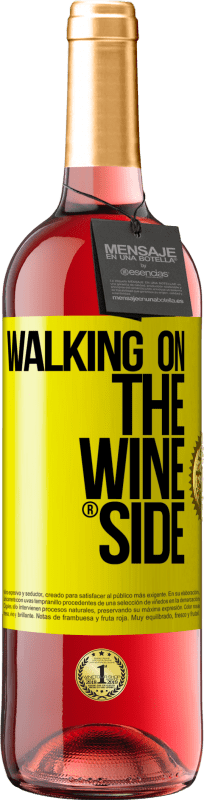 29,95 € 送料無料 | ロゼワイン ROSÉエディション Walking on the Wine Side® 黄色のラベル. カスタマイズ可能なラベル 若いワイン 収穫 2024 Tempranillo