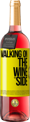 29,95 € Envío gratis | Vino Rosado Edición ROSÉ Walking on the Wine Side® Etiqueta Amarilla. Etiqueta personalizable Vino joven Cosecha 2023 Tempranillo