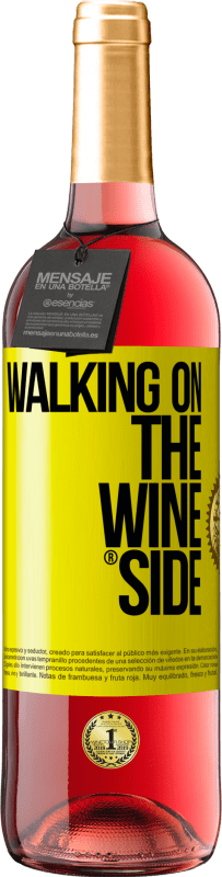 29,95 € Envío gratis | Vino Rosado Edición ROSÉ Walking on the Wine Side® Etiqueta Amarilla. Etiqueta personalizable Vino joven Cosecha 2024 Tempranillo