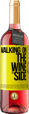 29,95 € Spedizione Gratuita | Vino rosato Edizione ROSÉ Walking on the Wine Side® Etichetta Gialla. Etichetta personalizzabile Vino giovane Raccogliere 2023 Tempranillo