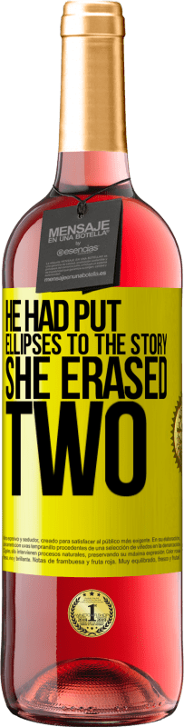 29,95 € Free Shipping | Rosé Wine ROSÉ Edition he had put ellipses to the story, she erased two Yellow Label. Customizable label Young wine Harvest 2024 Tempranillo