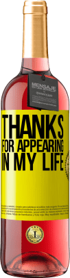29,95 € Free Shipping | Rosé Wine ROSÉ Edition Thanks for appearing in my life Yellow Label. Customizable label Young wine Harvest 2025 Tempranillo