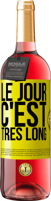 29,95 € Envoi gratuit | Vin rosé Édition ROSÉ Le jour, c'est très long Étiquette Jaune. Étiquette personnalisable Vin jeune Récolte 2024 Tempranillo