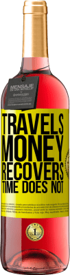 29,95 € Free Shipping | Rosé Wine ROSÉ Edition Travels. Money recovers, time does not Yellow Label. Customizable label Young wine Harvest 2025 Tempranillo
