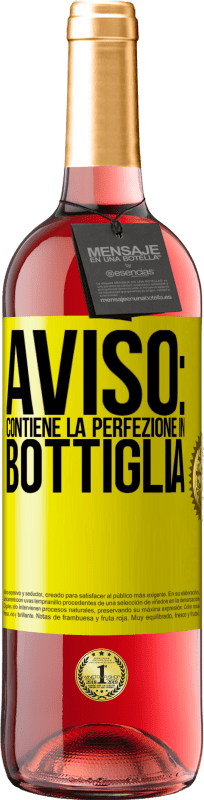 29,95 € Spedizione Gratuita | Vino rosato Edizione ROSÉ Avviso: contiene la perfezione in bottiglia Etichetta Gialla. Etichetta personalizzabile Vino giovane Raccogliere 2025 Tempranillo