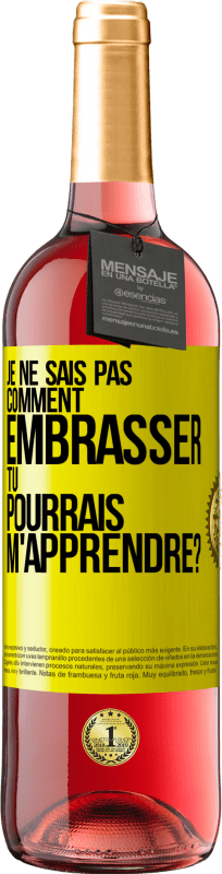 29,95 € Envoi gratuit | Vin rosé Édition ROSÉ Je ne sais pas comment embrasser, tu pourrais m'apprendre? Étiquette Jaune. Étiquette personnalisable Vin jeune Récolte 2024 Tempranillo