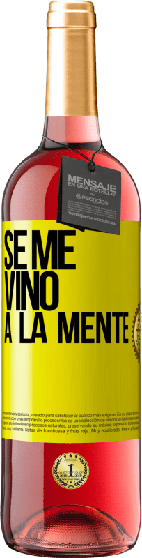 29,95 € 免费送货 | 桃红葡萄酒 ROSÉ版 Se me VINO a la mente… 黄色标签. 可自定义的标签 青年酒 收成 2023 Tempranillo
