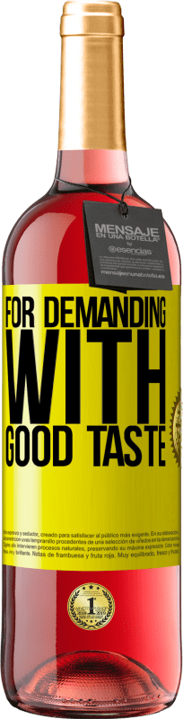 29,95 € 送料無料 | ロゼワイン ROSÉエディション 良い味で要求するために 黄色のラベル. カスタマイズ可能なラベル 若いワイン 収穫 2023 Tempranillo