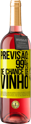 29,95 € Envio grátis | Vinho rosé Edição ROSÉ Previsão: 99% de chance de vinho Etiqueta Amarela. Etiqueta personalizável Vinho jovem Colheita 2025 Tempranillo