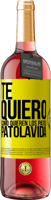 29,95 € 免费送货 | 桃红葡萄酒 ROSÉ版 TE QUIERO, como quieren los patos. PATOLAVIDA 黄色标签. 可自定义的标签 青年酒 收成 2025 Tempranillo
