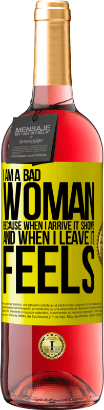 29,95 € 送料無料 | ロゼワイン ROSÉエディション 私は悪い女性です 黄色のラベル. カスタマイズ可能なラベル 若いワイン 収穫 2025 Tempranillo