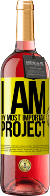 29,95 € Free Shipping | Rosé Wine ROSÉ Edition I am my most important project Yellow Label. Customizable label Young wine Harvest 2024 Tempranillo