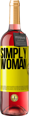 29,95 € Free Shipping | Rosé Wine ROSÉ Edition Simply woman Yellow Label. Customizable label Young wine Harvest 2024 Tempranillo