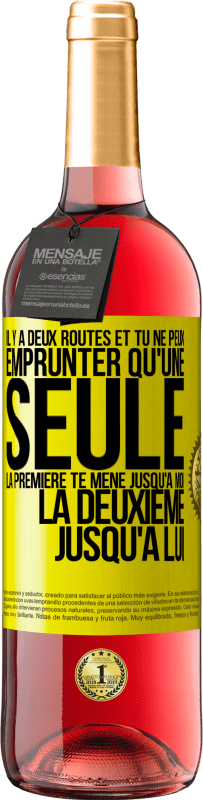 29,95 € Envoi gratuit | Vin rosé Édition ROSÉ Il y a deux routes et tu ne peux emprunter qu'une seule. La première te mène jusqu'à moi, la deuxième jusqu'à lui Étiquette Jaune. Étiquette personnalisable Vin jeune Récolte 2024 Tempranillo