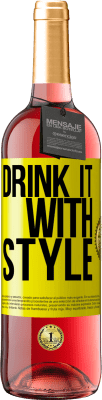 29,95 € Free Shipping | Rosé Wine ROSÉ Edition Drink it with style Yellow Label. Customizable label Young wine Harvest 2025 Tempranillo