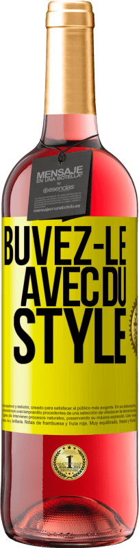 29,95 € Envoi gratuit | Vin rosé Édition ROSÉ Buvez-le avec du style Étiquette Jaune. Étiquette personnalisable Vin jeune Récolte 2023 Tempranillo