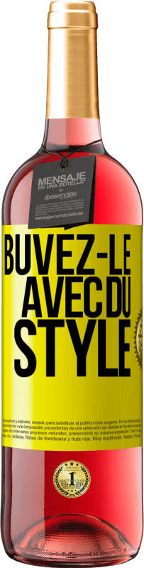 29,95 € Envoi gratuit | Vin rosé Édition ROSÉ Buvez-le avec du style Étiquette Jaune. Étiquette personnalisable Vin jeune Récolte 2025 Tempranillo